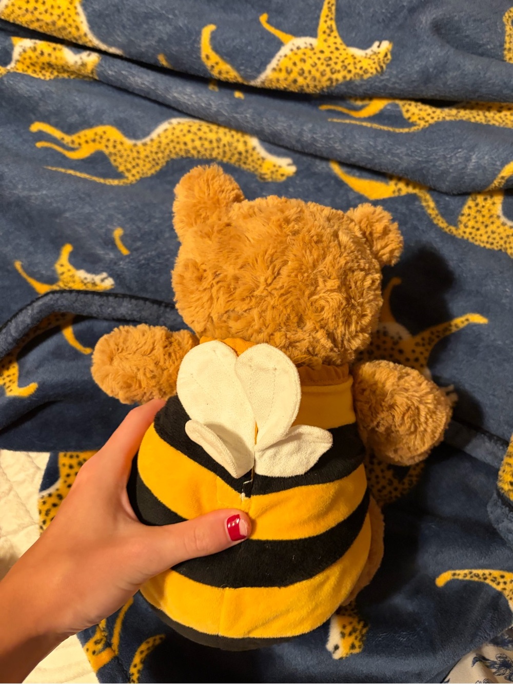 Jellycat Bee Bear Plush in Yellow and Black with Heart Wings